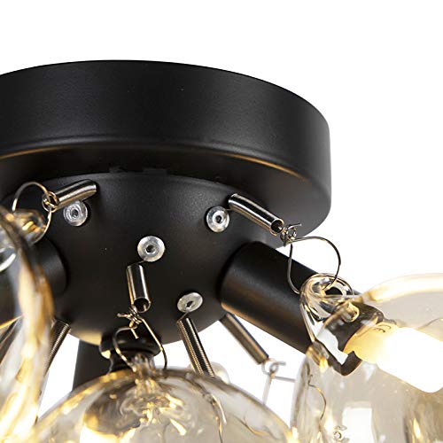 Plafonnier Design QAZQA Uvas 30cm Laiton pour Éclairer une Pièce Sombre