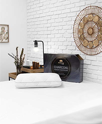 SensorGel Charcoal Memory Foam Built-in iCOOL Technology System, Created for Macy's Bed Pillow, 1 Count (Pack of 1), White