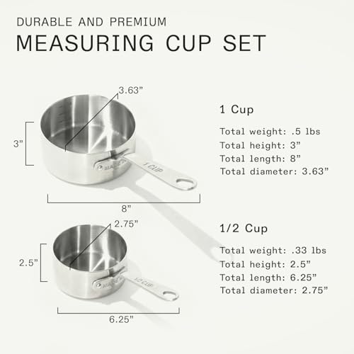 Image of Made In Cookware - Measuring Cup Set - Stainless Steel - Stackable - Dishwasher Safe