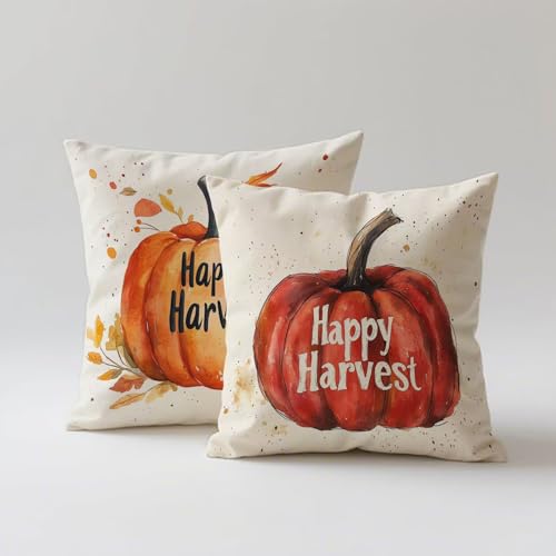 Housse de coussin 45x45 imperméable orange et rouge décorative G-202 - 2