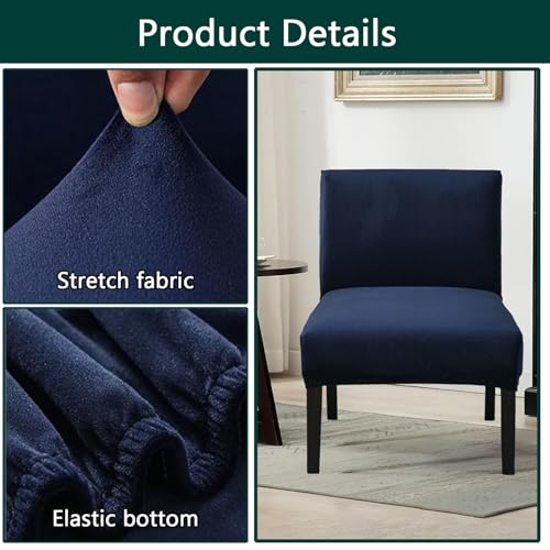 Funda de terciopelo para silla elegante y gruesa en color verde oscuro 3