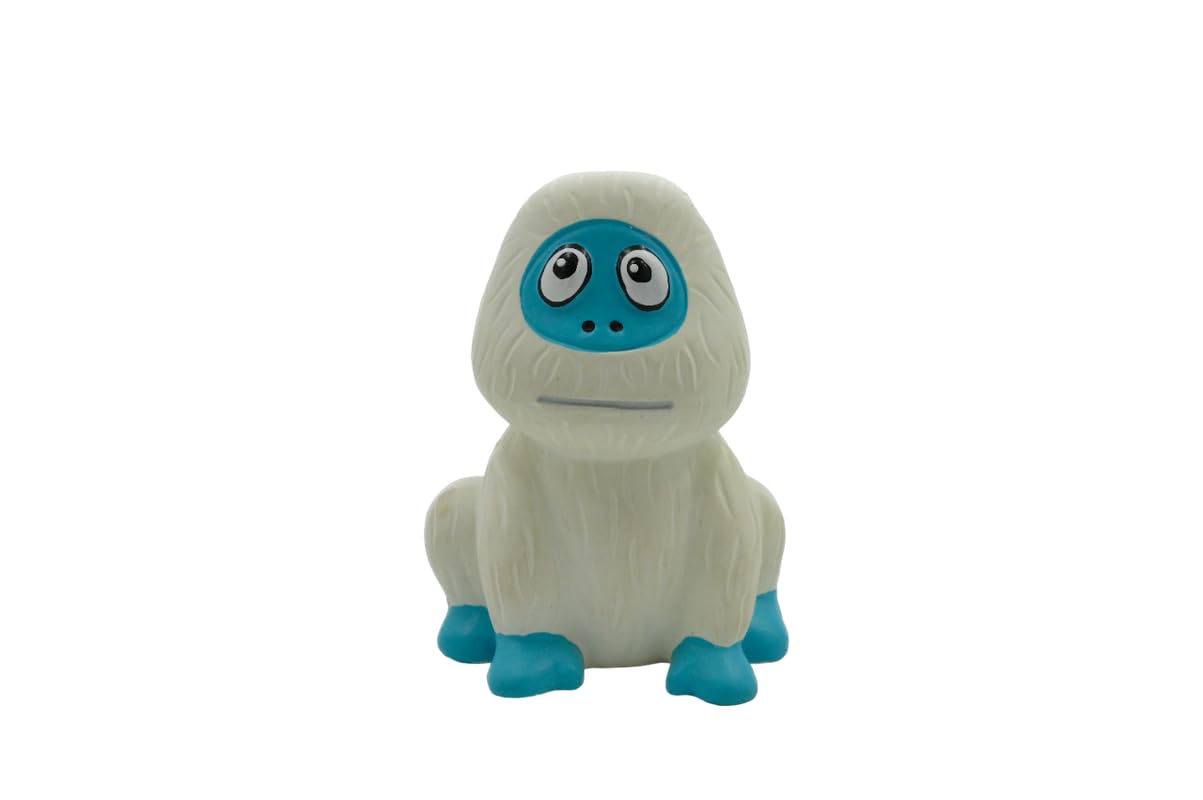 DOGBAR Mr. Bigfoot - The Yeti | White + Blue | Squeaky + Fetch Toy | Natural Latex | BPA Safe Rubber | Lightweight| for Dogs Perfect for Play Time | Pack of 1 | Easy to Clean |