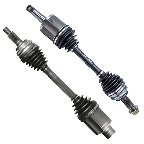 Image of Detroit Axle - 4WD Front 2pc CV Axles for 2007-2014 Ford Edge Lincoln MKX, 2008 2009 2010 2011 2012 2013 2 CV Axle Shafts Assembly Set Replacement