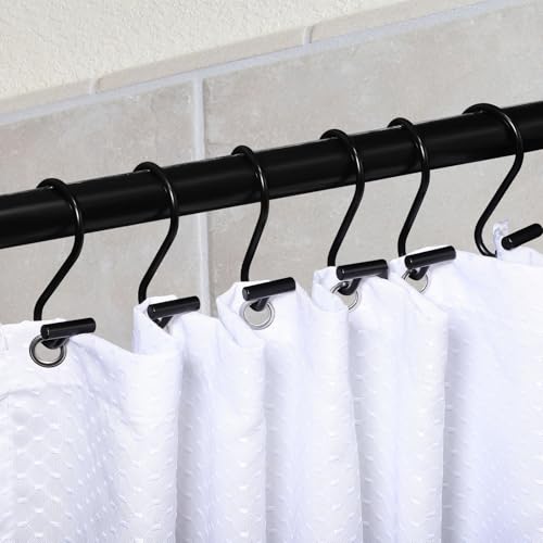 Ganchos para cortina de ducha de diseño moderno minimalista para baños contemporáneos 8