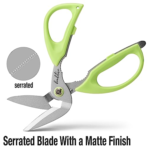 Beaditive S-732 Heavy Duty Multipurpose Angled Craft Scissors 7 Inch - Japanese Stainless Steel, Serrated Blade thumb #2