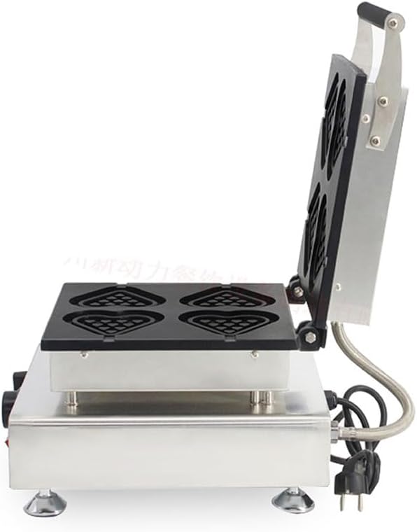 Heart Waffle Maker Non-Stick Coating Belgian Heart Shaped Waffle Iron Machine (110, Volts)