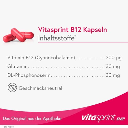 Vitasprint B12 Kapseln, 20 St. - Zur Besserung des Allgemeinbefindens