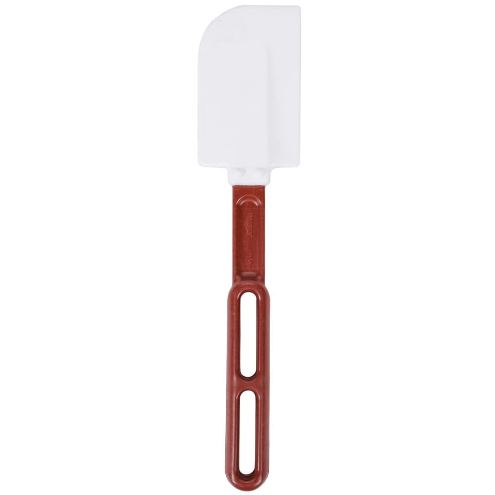 SPATULA, BAKER 10" SILICONE WHITE W/RED HANDLE HEAT RESISTANT by Vollrath – 10-Inch, Silicone, White, Model 52010