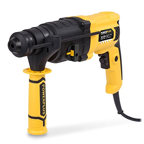 Powerplus Kombibohrmaschine POWX1170 Kombibohrer zum Bohren in Holz, Metall und Beton – Kombibohrer als Schlagbohrmaschine und Stemmhammer im Set mit Koffer sowie Meissel & Bohrer Zubehör – Bild 5
