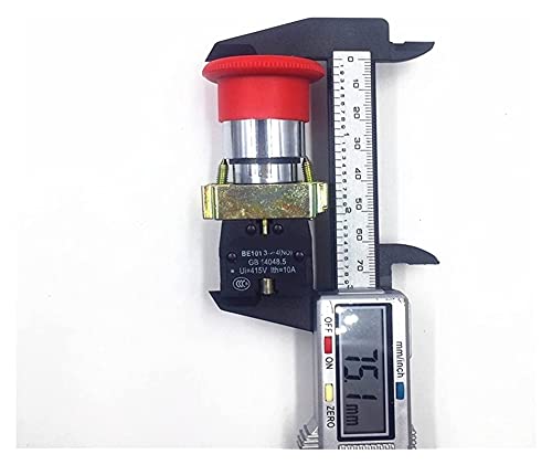 Interruptor de parada de emergencia NP2-BE101 de seta roja y 22 mm para elevadores 5