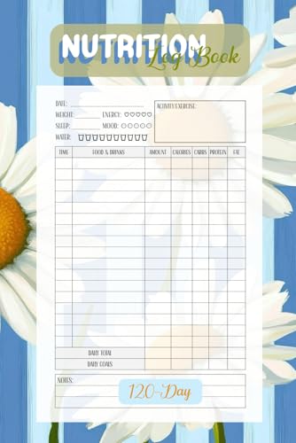 Nutrition Carb Intake Tracker Log Book: Track Your Meal, Calories, Carbs, Protein, Fat, and Exercise for 120 Days of Smart Eating. Calorie Counting Food Diary and Diet Log. (6x9) Inches, 125 Pages