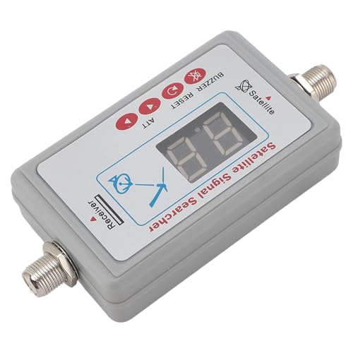 SUNGOOYUE Satellite Signal Finder, Wide Frequency Range 950 to 2150MHz with Buzzer Attenuation and Backlight Display, for Accurate Satellite Signal Detection and LNB Connection