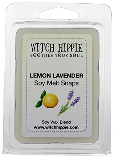 Lemon Lavender Scented Wickless Candle Tarts, 6 Natural Soy Wax Cubes,A Clean Calming
