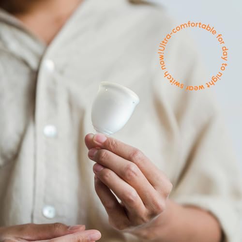 Image of shefre Reusable Menstrual Cup Kit, Small & Large Sizes, 2 Count | Medical Grade Silicone, 12-Hour Leak-Proof, 100% BPA-Free, Beginner-Friendly Starter Kit
