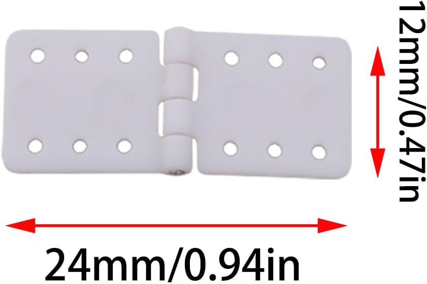30PCS White 24x12 Remote Control Aircraft Hinges Nylon Hinge for RC Airplane Model Airplane Parts Fixed Wing Model