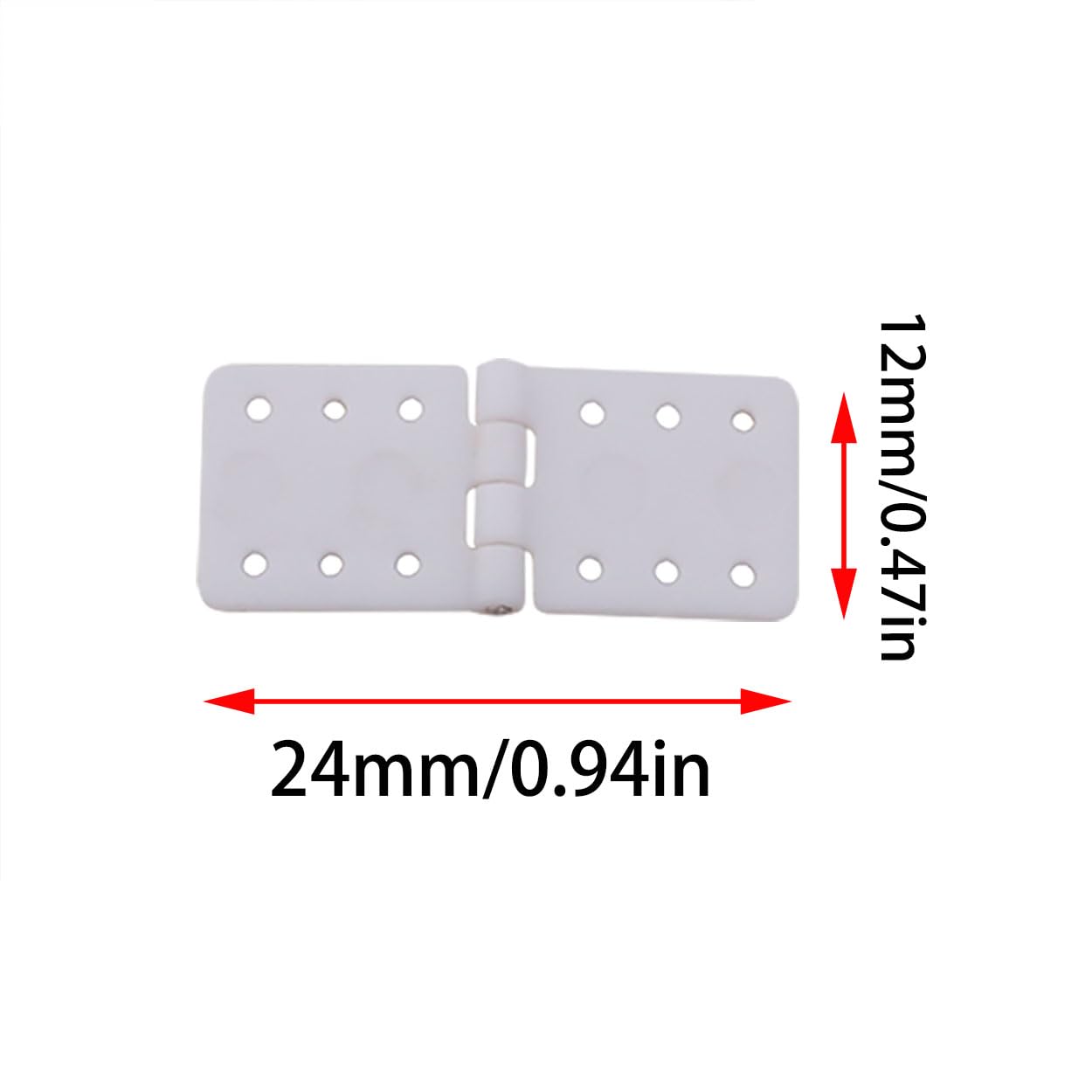Ruiwaer 30PCS White 24x12 Remote Control Aircraft Hinges Nylon Hinge for RC Airplane Model Airplane Parts Fixed Wing Model