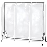 The Shopfitting Shop ® CLEAR TRANSPARENT 6ft LONG CLOTHES RAIL PROTECTIVE COVER ONLY FOR GARMENT HANGING COAT RAILS
