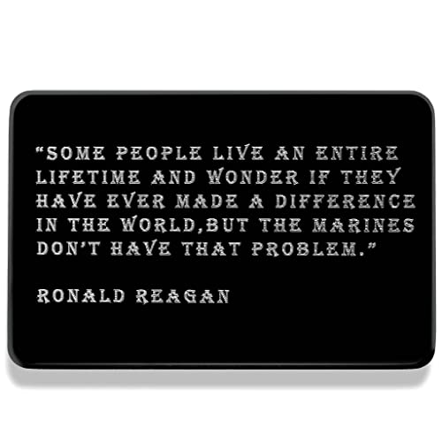 Thank You For Your Service Engraved Wallet Card Insert – Marine Corps Veteran Proud Of You Gift – Perfect Stiff and Light Metal Wallet Card - Veteran Appreciation2