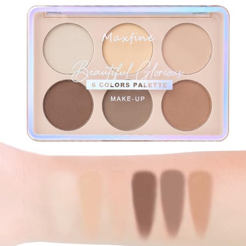 Professional Makeup Highlight & Contour Pro Palette, Powder Contorno Kit, 6 mate y tonos nacarados