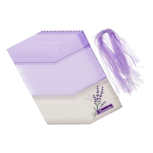 Luxshiny 50Pcs Lavender Sachet Bags Empty Fragrance Pouches for DIY Crafts Packaging and Spice Storage Stylish and Portable Lavender Bags Deep