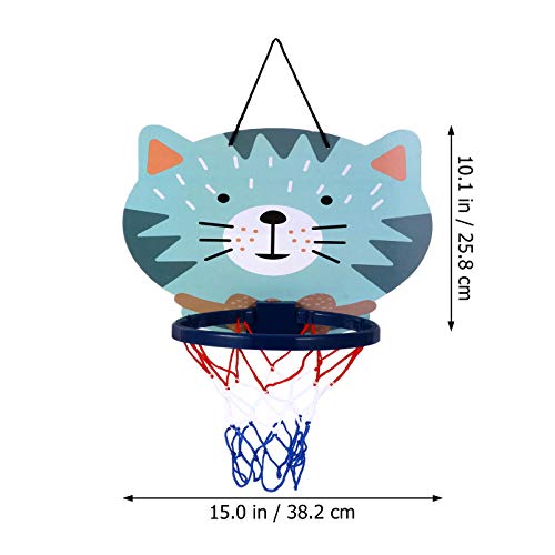 Mini cesta de basquete BESPORTBLE para parede de porta com bomba de basquete e bola para meninos e m