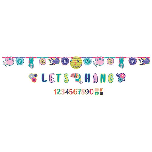 Bannière anniversaire paresseux : kit de 26 lettres de fête pour décoration