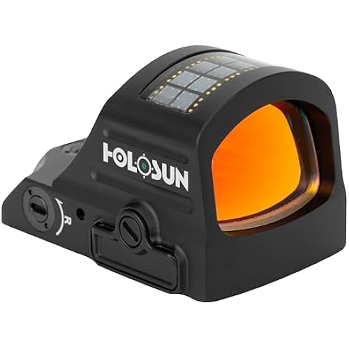 HOLOSUN 407C/507C-X2 Series, 2 MOA Dot, 32 MOA Circle Dot Options, 7075 Aluminum, Open, Solar, Shake Awake, RMR Footprint (Red, Green Reticle) (Black, Burnt Bronze)
