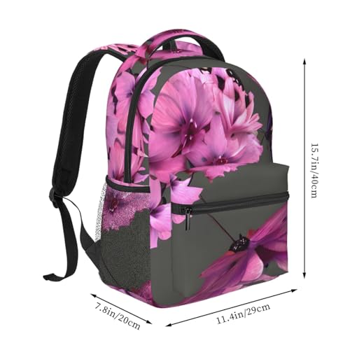 Sac à dos imprimé papillons et fleurs étanche protégeant vos affaires
