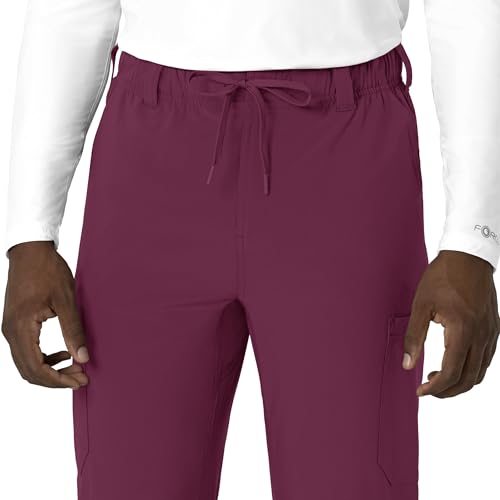 Carhartt Force Cross-Flex Men's Straight Leg Scrub Pant, Wine, S TAL - image 6