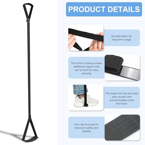 rigid leg lifter for after knee surgery extra long leg lifters for elderly adjustable leg lifter strap for after hip replacement limited mobility foot lifter aid for bed car wheelchair