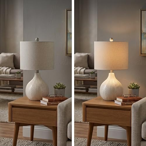 Signature Design by Ashley Rainermen Ceramic Table Lamp, 21", Off White - image 3