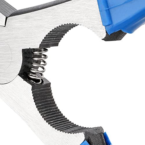 Mig Welding Pliers, Sehoi 2 Pcs 8 Inches Multifunctional Forge Hardened Steel Welding Pliers With Tpr Handle For Metal Fabricators, Wire Cutting Drawing Out Welding, Strong Hand Tools, Blue #TOP2