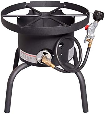 Camp Chef SHP-RL High Pressure Single Burner Cooker with Detachable legs and Round top, Black