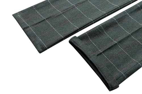 Mens Slim Fit Herringbone Tweed Wool Plaid Trousers Retro Dress Business Suit Pants4