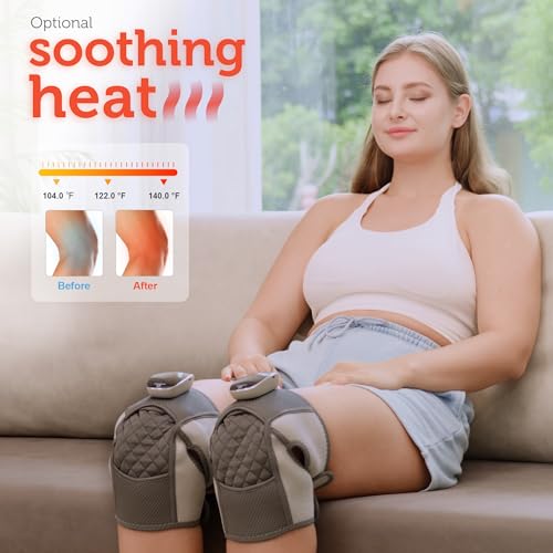 COMFIER Cordless Knee Massager with Heat, Vibration Knee Brace Wrap for Arthritis, 3-in-1 Heating Pad for Knee Shoulder Elbow, Knee Warmer, Gifts for Mom Dad,FSA or HSA Eligible - Image 3