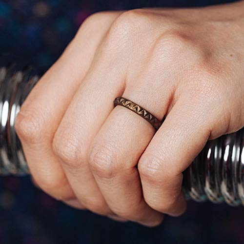 Thunderfit Womens Triangle Diamond Stackable Rings - 16 Rings / 12 Rings / 8 Rings / 4 Rings / 1 Ring - Thin Silicone Wedding Rings - 2.5Mm Wide - 2Mm Thick #TOP3