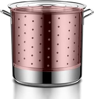 Stockpot with Strainer Basket and Lid - 27QT/45QT/63QT Large Crawfish Seafood Boil Pot Stainless Steel Deep Turkey Fryer Pot Soup Bucket for Outdoor Commercial,45Qt(45Qt)