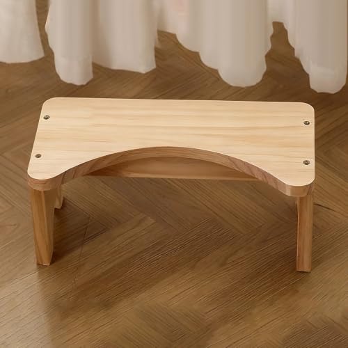 Taburete baño con escalón de madera maciza para embarazadas y ancianos 8