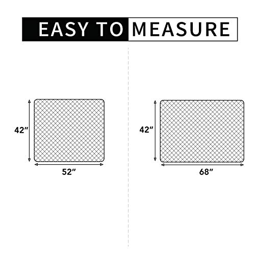 Image of Easy-Going Microfiber 3 Seater Sofa Slipcover L Shape Sectional Couch Cover 42 X 52 Inches Rectangular Chaise Lounge Cover Sofa Cover Furniture Protector For Pets Kids Children Dog Cat(Black /Black)
