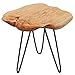 WELLAND Live Edge Side Table with Hairpin Legs, Natural Edge Side Table, Small Nightstand Wood, 15.5