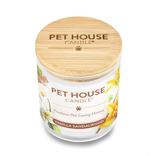 image for One Fur All Pet House Candle Plant-Based/Soy - Clean Burning Scented, 