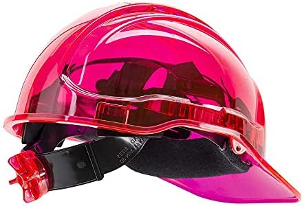Portwest Peak View Ratchet Hard Hat Vented, Size: One Size, Colour: Clear, PV60CLR
