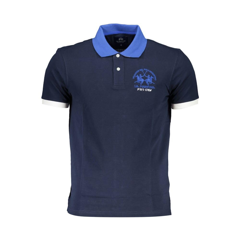 La Martina Polo Uomo Elegante Blu Cotone