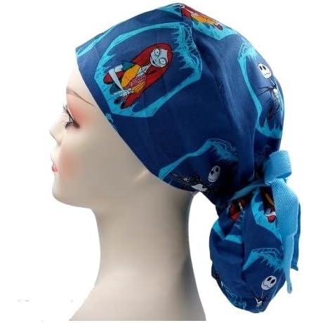 Nightmare Before Christmas Women's Ponytail Scrub Cap