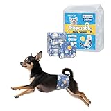 MICOOYO Hundewindeln für Rüden Einweg, super saugfähig Rüdenwindel, Windeln für Hunde mit Nässeindikator, Hundewindeln für Inkontinenz und Markieren (XS, 20 Stück)