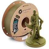 Polymaker HT-PLA-GF Filament 1.75mm Army Green, High Temp PLA for 3D Printing, Heat Resistant to 150°C, Easy to Print, Easy to Anneal, Works with Most FDM Printers, 1kg Spool