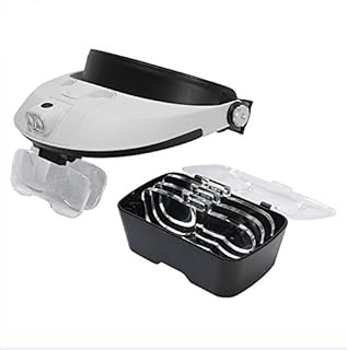 Lychee Headband Headset Head LED Lamp Light Jeweler Magnifier Magnifying Glass Loupe Wonderful