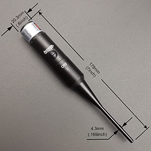 Angeebin Red Laser Boresighter For .17 To .78 Caliber Pistols, Rifles, And Shotguns, Universal Laserboresight Kit With Press Switch (Red-Type) #TOP5