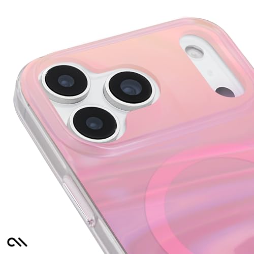 Image of Case-Mate Soap Bubble iPhone 17 Pro Case - Peach Iridescent | Compatible with MagSafe - Stylish Phone Cover with 12ft Drop Protection - Premium Magnetic Phone Cover for iPhone 17 Pro