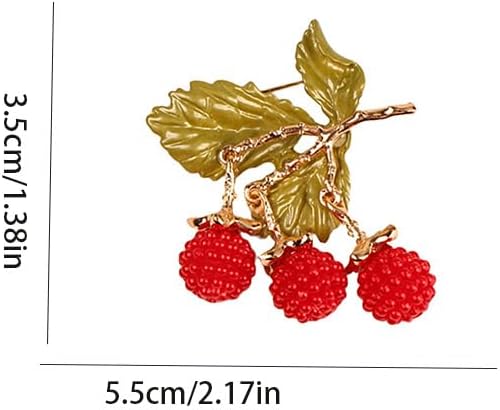 2pcs Alloy Plant Beaded Blackberry Brooch for Men, Elegant Berry Badge for Suit & Sweater image 4